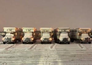 Snowy Moving Trucks